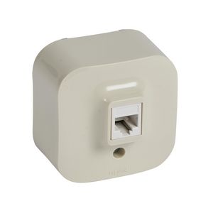 Contactdoos RJ11 creme Forix