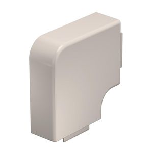 Deksel platte hoek 40x90mm polyvinylchlorid creme wit VVE=2