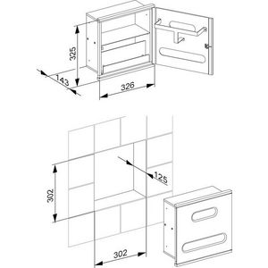 Modul Wastafel 3 scharnieen links 44977011701