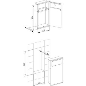 Modul Wastafel 1 scharnieren links 44988011701