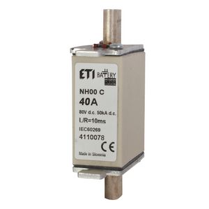 Zekering NH000 gBat 40A/80V DC 4110078 VVE=3