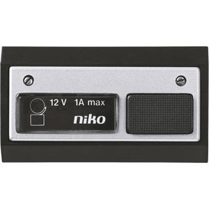 Toegangscontrole - deurbel 12V-1A incl. lamp zwart/aluminium