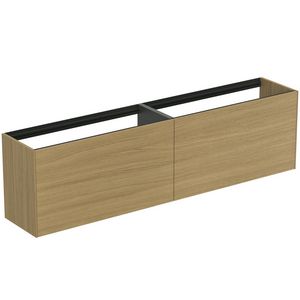Conca wastafelmeubel 200x37x55cm 2 laden zonder afdekblad light oak