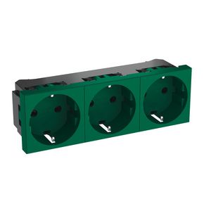 Socket 0gr. triple protective cont. 135x45x42 Poly Eco mat g