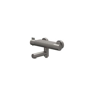 Badthermostaatkraan PACT hoh 150mm cooltouch geborsteld metal black PVD incl. s-koppelingen