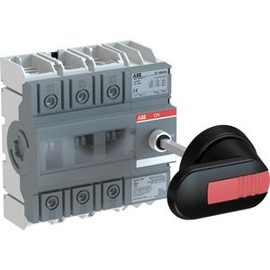 Lastscheider 3P 160 A incl. zwarte knop en as
