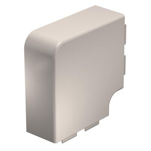 Deksel platte hoek 60x130mm polyvinylchlorid creme wit VVE=2