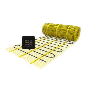 Set elektrische vloerverwarming MAT 600W 4m² incl. WIFI thermostaat zwart