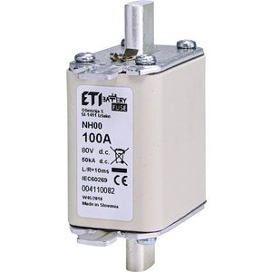 Zekering NH00 gBat 100A/80V DC 4110082 VVE=3