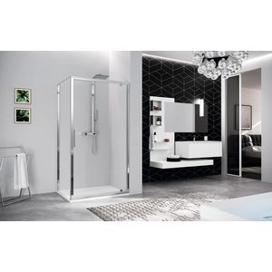 Draaideur K2G 970-1010x2000mm chroom rose motief