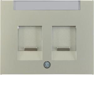 Centraaldoos RJ-datacontactd. 2v berker K.1/K.5 edelstaal