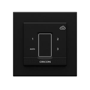 Afdekkap en frame voor CO2 Inbouw bedieningssensor 15RF zwart