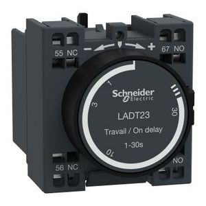 Hulpcontactblok met tijdrelais Opkomend 0,1-30S 1M+1V D