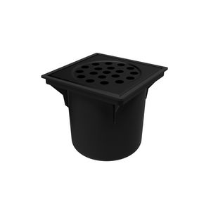 Emmerput abs/rvs 200x200mm recy Zwart