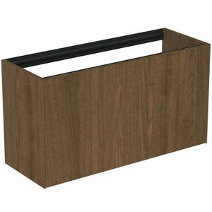 Conca wastafelmeubel 100x37x55cm 1 lade zonder afdekblad dark walnut
