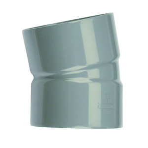 Wadal PVC lijm bocht 15° 110mm grijs mof/mof