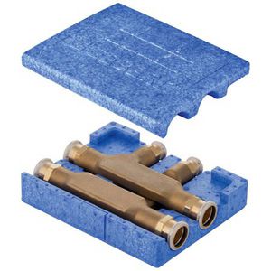 T-koppeling MAPRESS C-STAAL radiator vlak-kruislings 18x15x18mm incl. isolatiebox