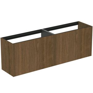 Conca wastafelmeubel 160x37x55cm 2 laden zonder afdekblad dark walnut