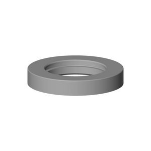 Rozet staande uitloop 55X 35X10mm-BG