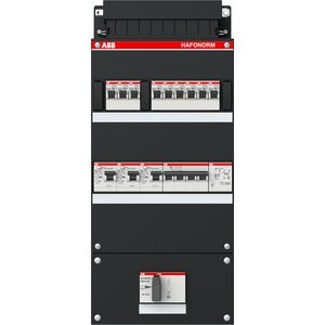 Groepenkast 9x achter 3x30mA HS+D+T 3-fasen 1SPF006907F1759