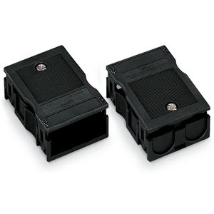 Trekontlastingsbeh. 3-polig voor 2 kabels zwart 770-503