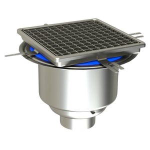 Industrieput RVS 304 put 255x255mm onderuitlaat L15