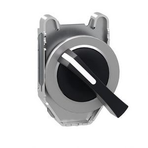Flush mounted black selector switch head long handle 2 pos