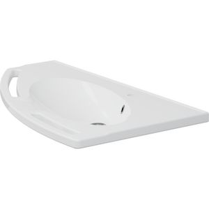 Wastafel met overloop links afgerond MATRIX ANGLE DEEP R2042000