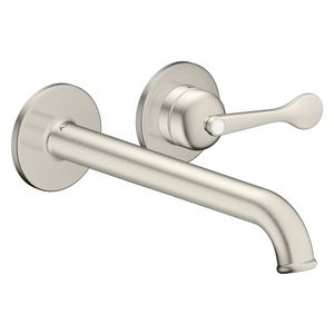 AXOR Archivio 1-hendel afbouwdeel wandkraan met uitloop 220mm RVS-look