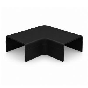 Doos a 2st. Systeem25 platte bocht met bodemstuk 25x13mm zwart