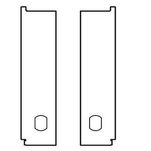 Zijkanten Strada wand H95 T2021.133 Soft touch RAL9016