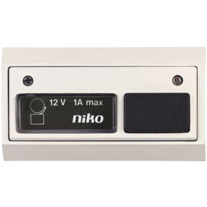 Toegangscontrole - deurbel 12V-1A incl. lamp wit/wit
