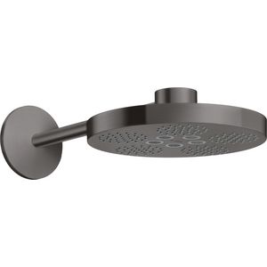 Hoofddouche AXOR One 280 2 straalsoorten+wandaansluiting Brushed Black Chrome