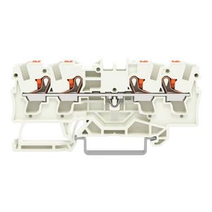 4-draads rijgklem Met drukknop 4 mm² lichtgrijs VVE=50