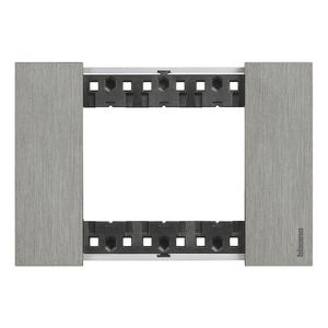 Afdekplaat 3 module staal K4703 LivingNow