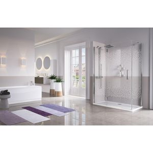 Zijwand LOUVNF 815-845x1950mm matchroom helder