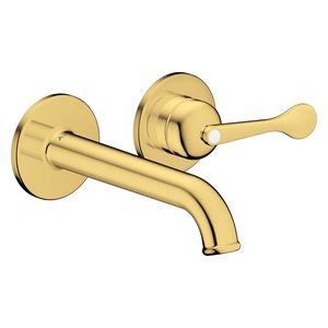 AXOR Archivio 1-hendel afbouwdeel wandkraan met uitloop 160mm Polished Gold Optic