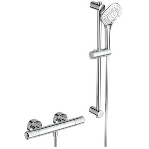 Renovatieset Ceratherm T100 met Idealrain EvoJet glijst. 60cm chroom