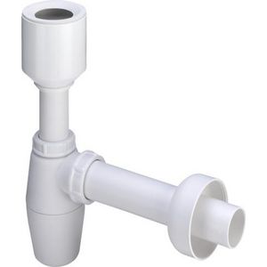 Bekersifon 50x40 kunststof/wit