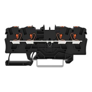 4-draads rijgklem Met drukknop 4 mm² zwart VVE=50