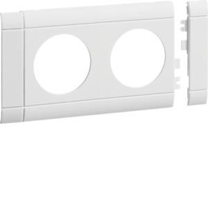 Afdekraam wandcontacdoos 2-voudig halogeenvrij verkeerswit