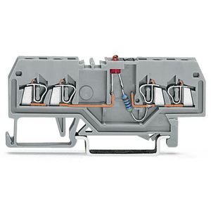 Moduleklem 4-draads LED rood grijs 279-809/281-413 VVE=100