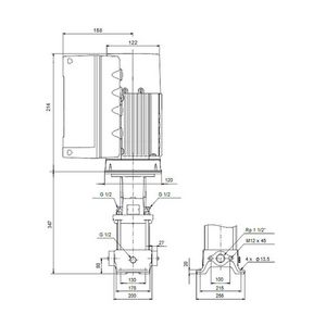 Centrifugaalpomp CRE10-01 AN-A-A-E-HQQE 1x200-240 60 HZ