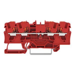 4-draads rijgklem Met drukknop 4 mm² rood VVE=50