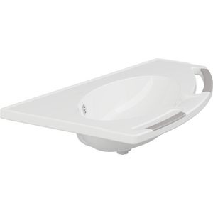 Wastafel met overloop rechts afgerond MATRIX ANGLE DEEP R2140112000