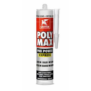 Montagelijm POLY MAX PRO POWER EXPRESS transparant koker a 300g VVE=12