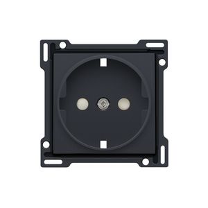Afwerkingsset stopcontact randaarde/besch.afsl. anthracite