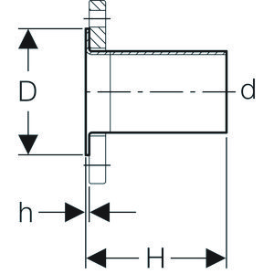 Flenskraag MAPRESS KOPER PN10/16 DN50/54mm 1x spie