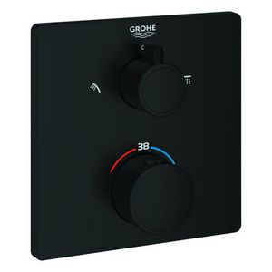 Afbouwdeel Grohtherm vierkant met. omstel Douche Matte Black (mat zwart) (prof)