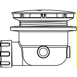 Douchebaksifon 90mm chroom